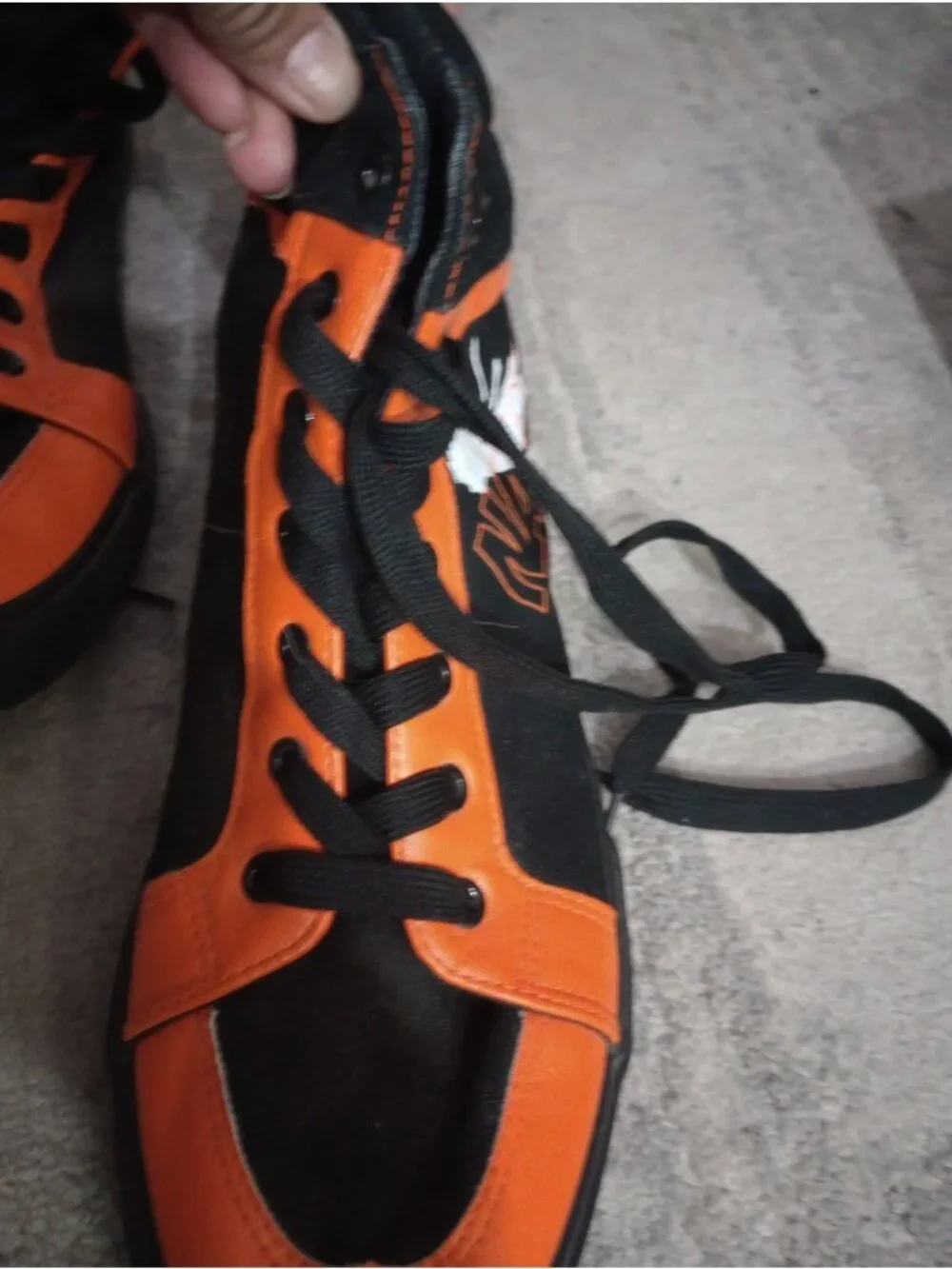 Naruto Shippuden High Top CANVAS  SHOES Men's size 10 Orange Black Lace Up